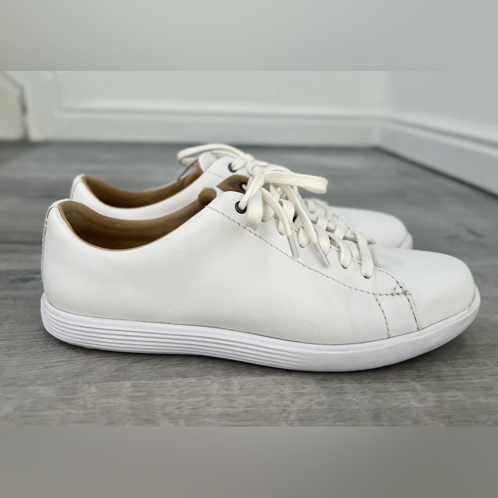 White Cole Haan Grand Crosscourt Sneakers Shoes, Women 8, Leather, Sezane Jack
